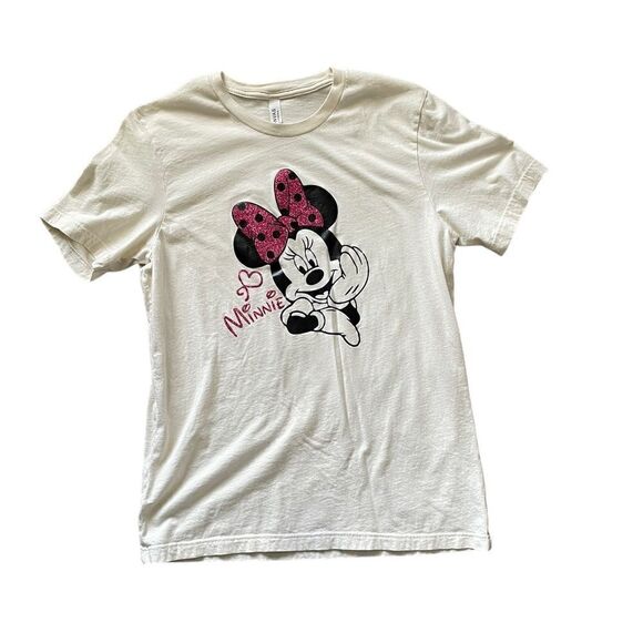 MINNIE MOUSE T-SHIRT Ivory Size Large - Picture 1 of 4